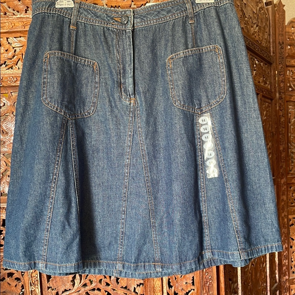 Austin Clothing Co. Blue Knee-Length A-Line Skirt
